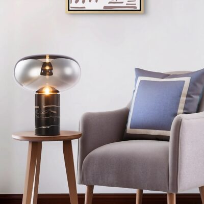 Marble & Glass Table Lamp