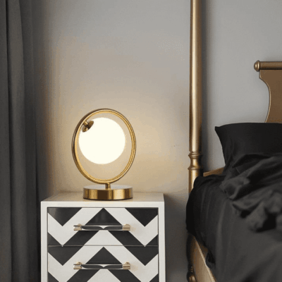 Gold Ring Touch Lamp