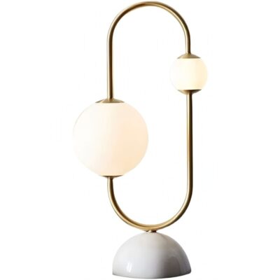 Gold Loop Glass Lamp