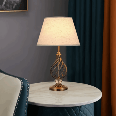 Classic Woven Fabric Desk Lamp