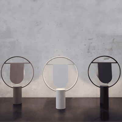 Modern Metal Ring Table Lamp