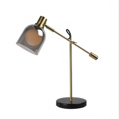 Modern Glass & Metal Table Lamp