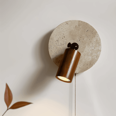 Natural Travertine Wall Sconce