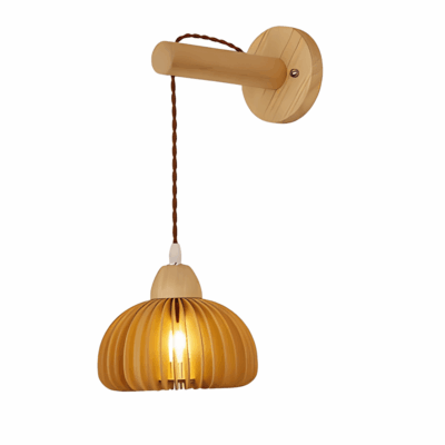 Nature Warm Wood Wall Lamp