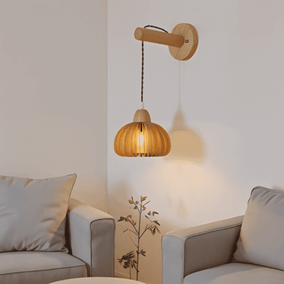 Nature Warm Wood Wall Lamp