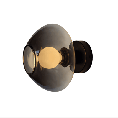 Nordic Smoke Glass Wall Sconce