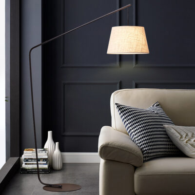 Arc Linen Floor Lamp