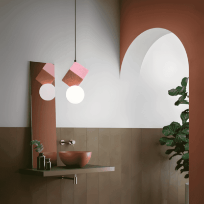 Honeycomb Stone Pendant Light