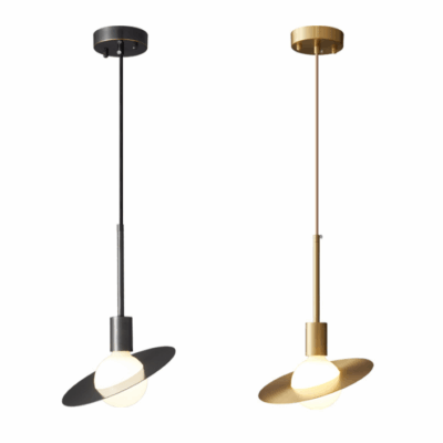 Minimalist Iron & Glass Chandelier