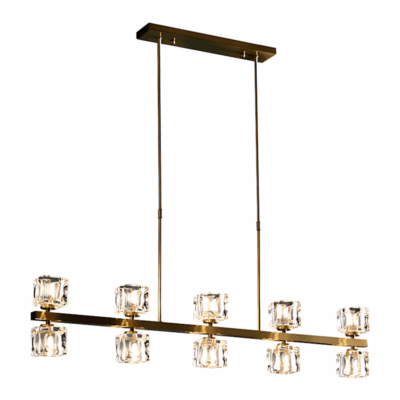 Modern Crystal Iron Chandelier