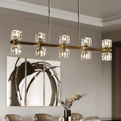 Modern Crystal Iron Chandelier