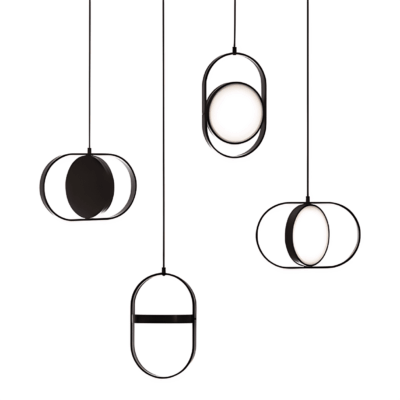 Modern Style Iron & Acrylic Chandelier