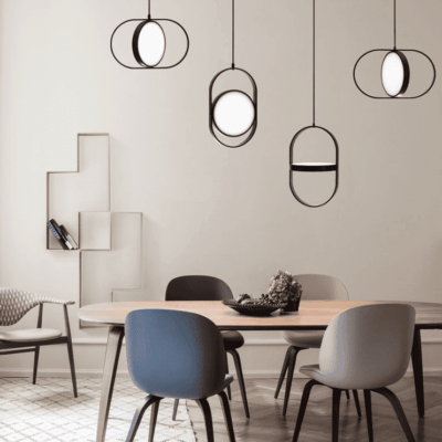 Modern Style Iron & Acrylic Chandelier