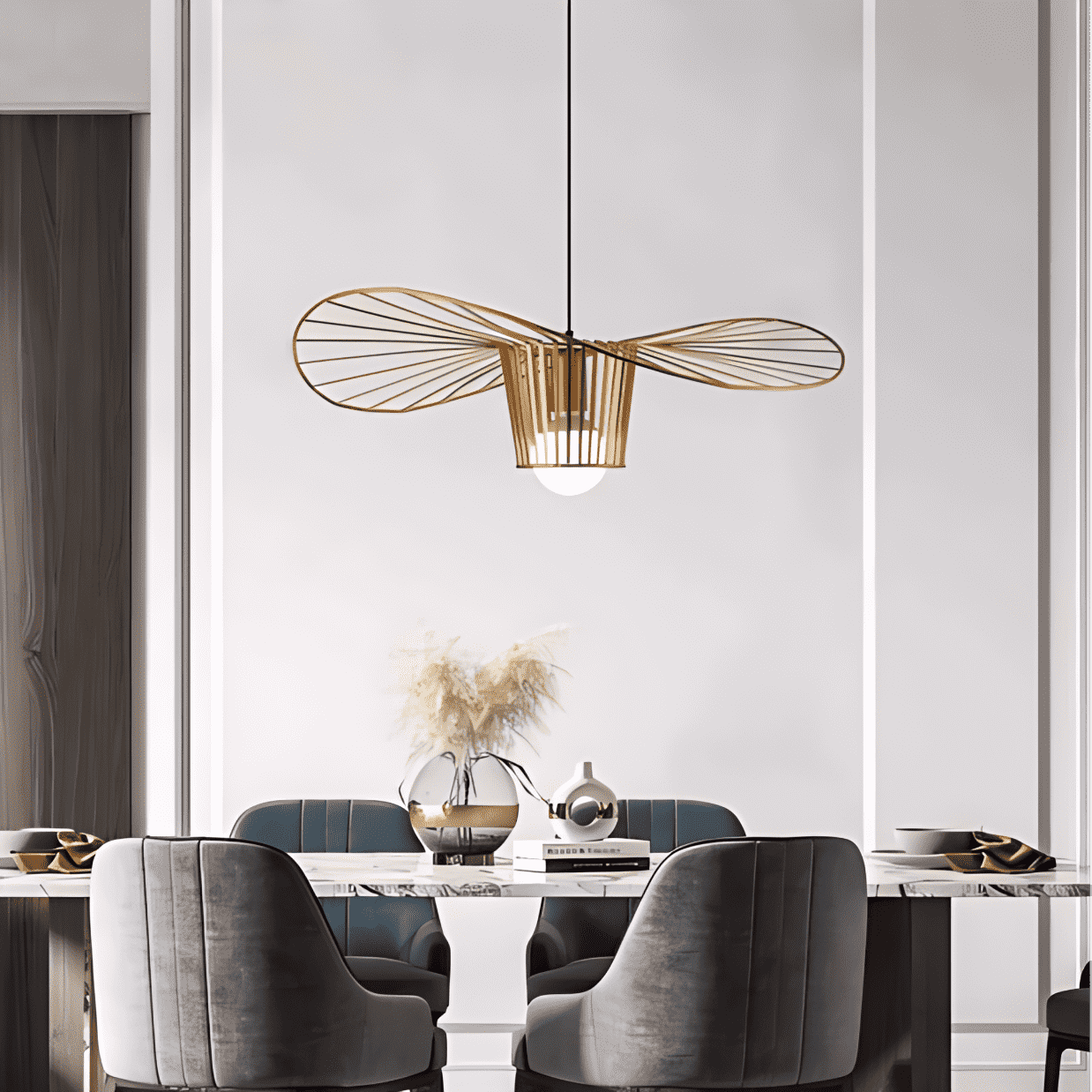 Stylish Straw-hat Chandelier