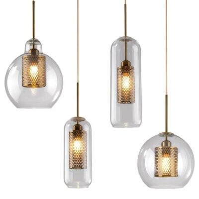 Vintage Glass Ball Chandelier