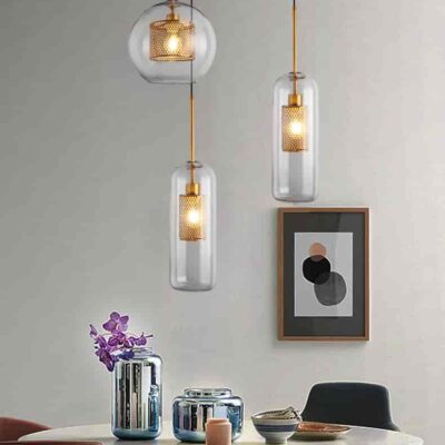 Vintage Glass Ball Chandelier