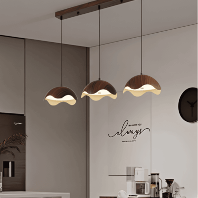 Vintage-Wood Grain Chandelier