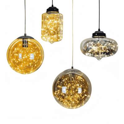 Star Glow Glass Chandelier