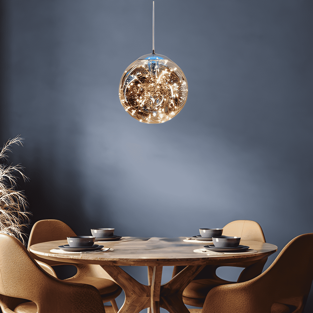 Star Glow Glass Chandelier